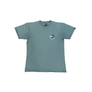 Vans Off The Wall Palm Tree Graphic T-Shirt Men's Medium Classic Fit Light Green